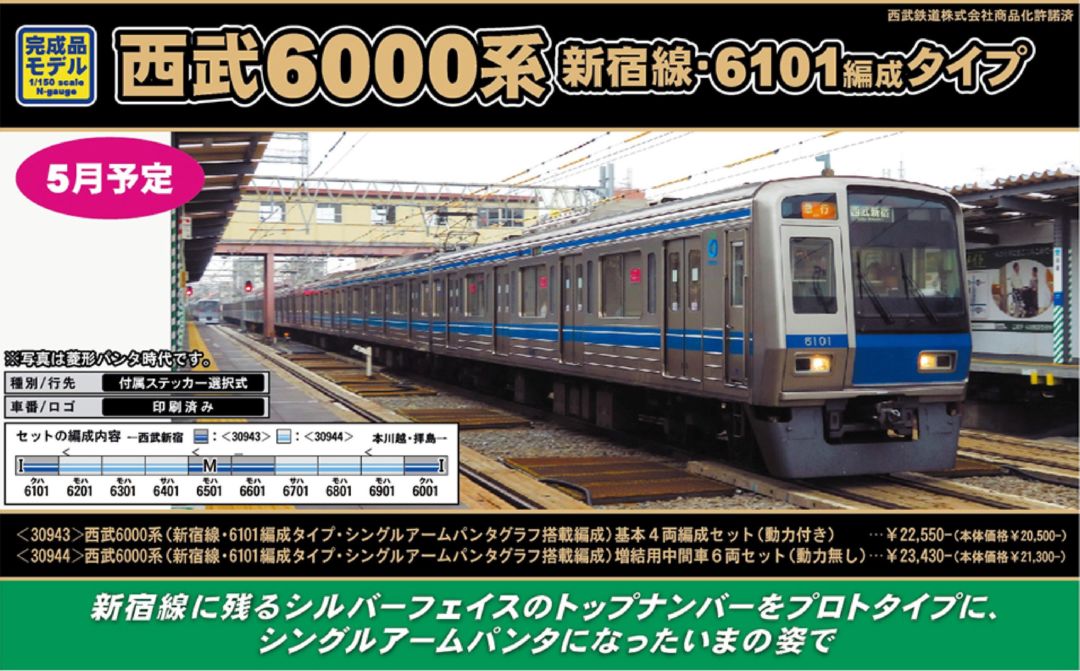 グリーンマックス 西武6000 6101編成 新宿線 基本増結 グリーン
