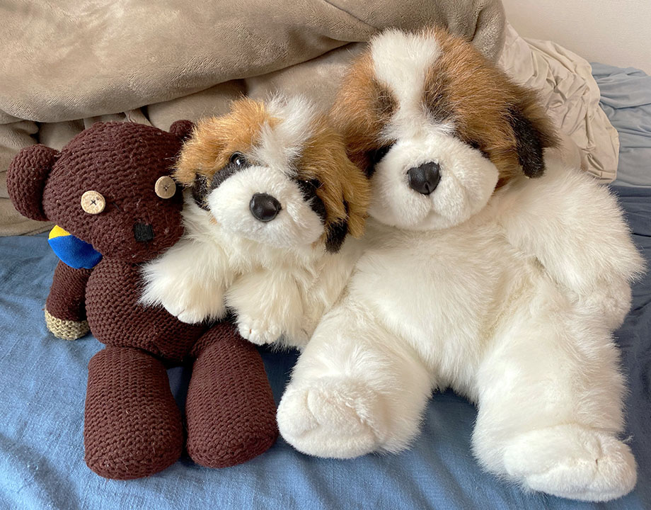 オリエンタルトーイ セントバーナード子犬 ぬいぐるみ 当時もの 日本製