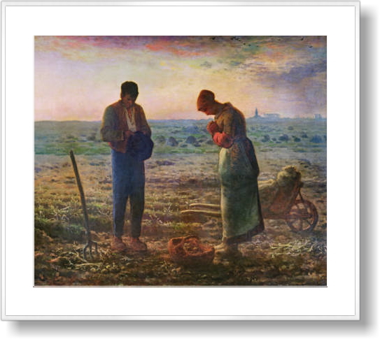 値下げ！クラシック風景画 金色フレーム 晩鐘 ミレー 値下げ