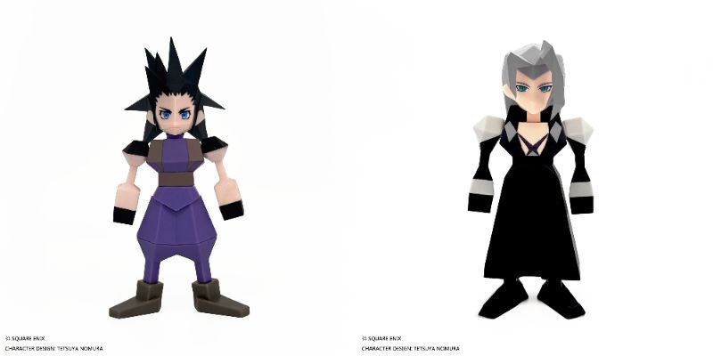 FF7 ポリゴンフィギュア FF7』セフィロス・ザックスの“ポリゴン