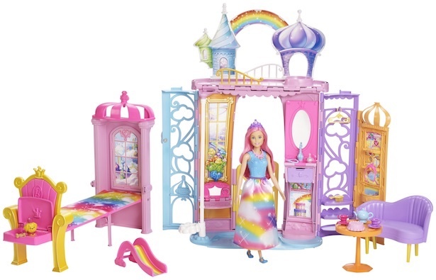 バービードールがセットになった「バービー ドリームトピア」のお城が