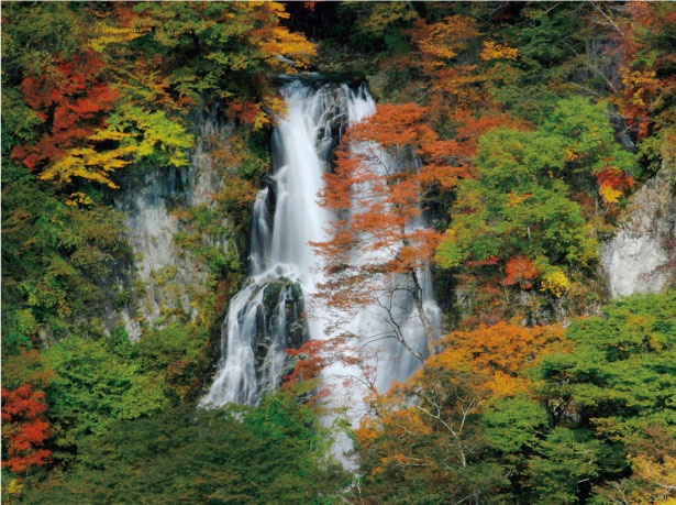 超絶景 栃木県日光市 ☆龍頭の滝の紅葉☆作品パネル1点物 超絶景 栃木
