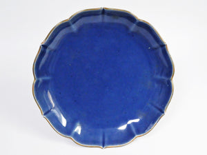 古伊万里 瑠璃 輪花 七寸皿 – n3curio