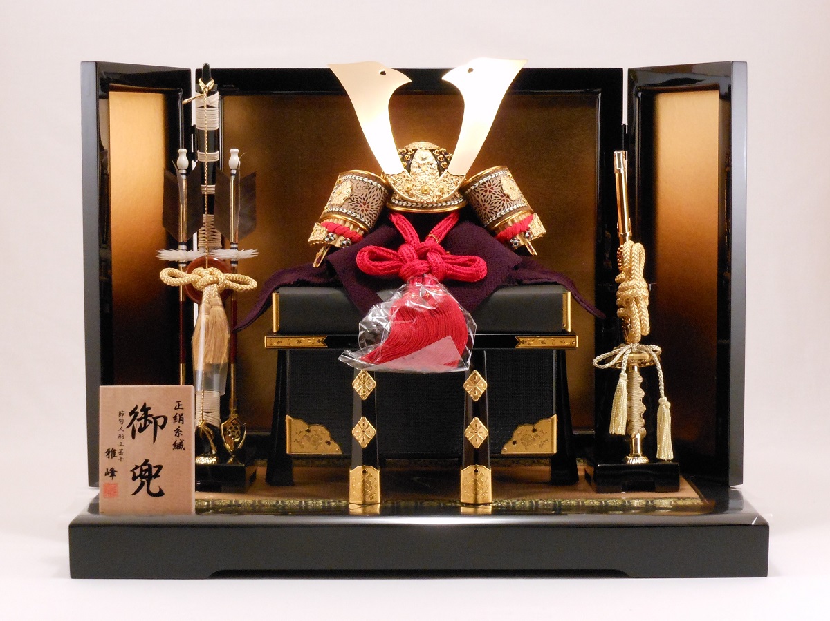 最終値下まごころ堂日本人形兜手作り伝統工芸猪の皮5686