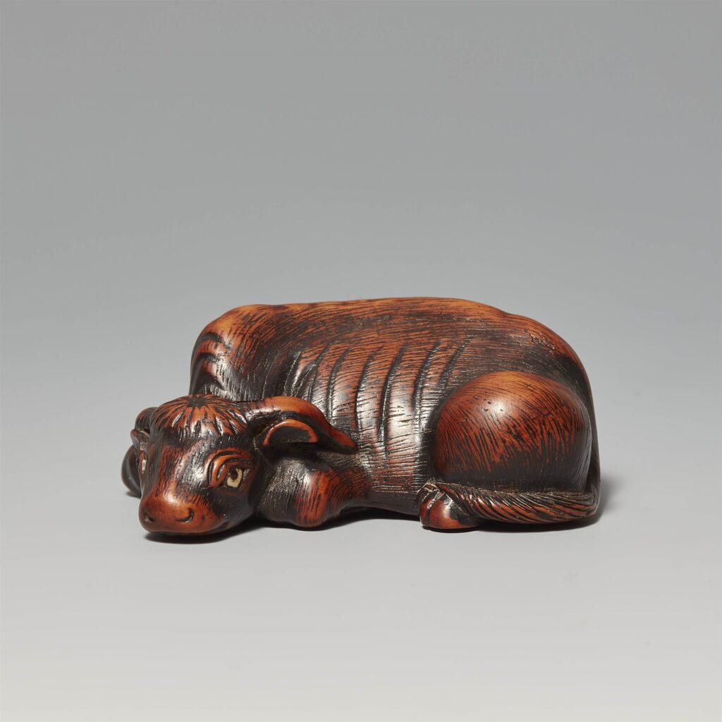 根付(netsuke)】虎の根付 木製 江戸時代 根付(netsuke)】虎の根付 木製