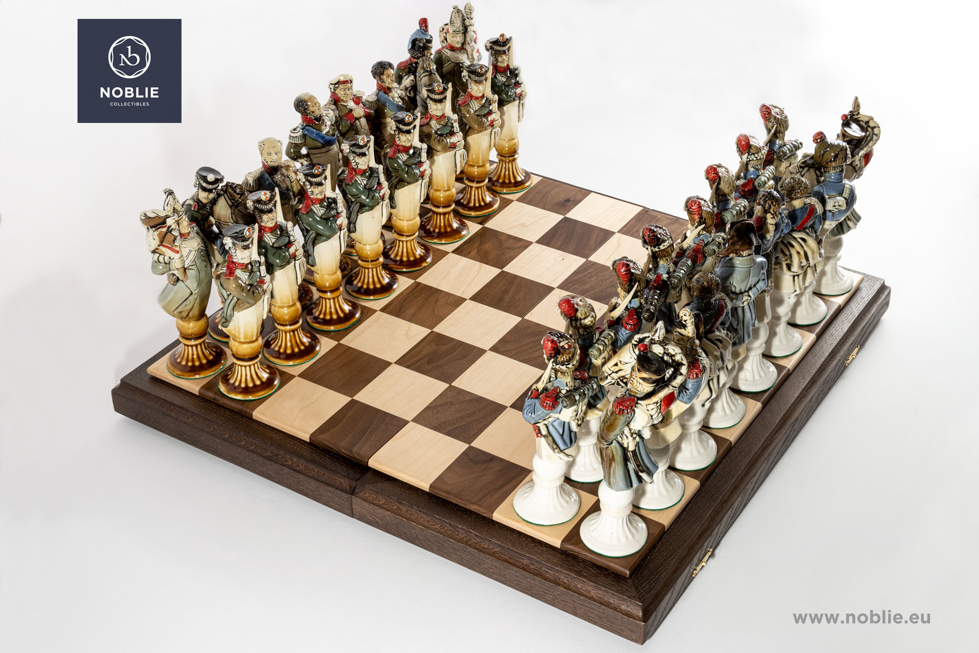 ナポレオン磁器チェスの駒 | 手描きの駒 | Noblie