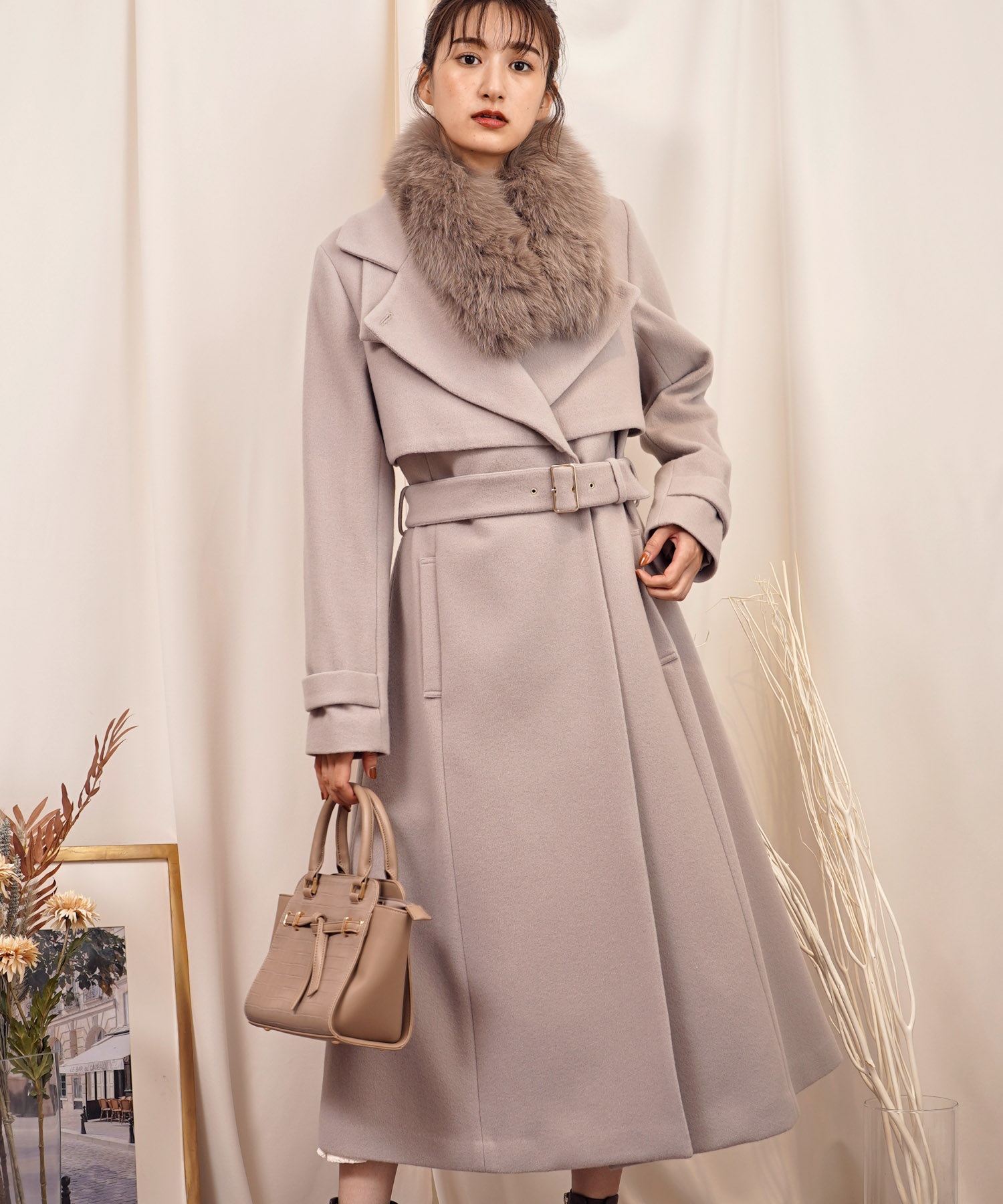 melt the lady stand collar coat 【公式通販】