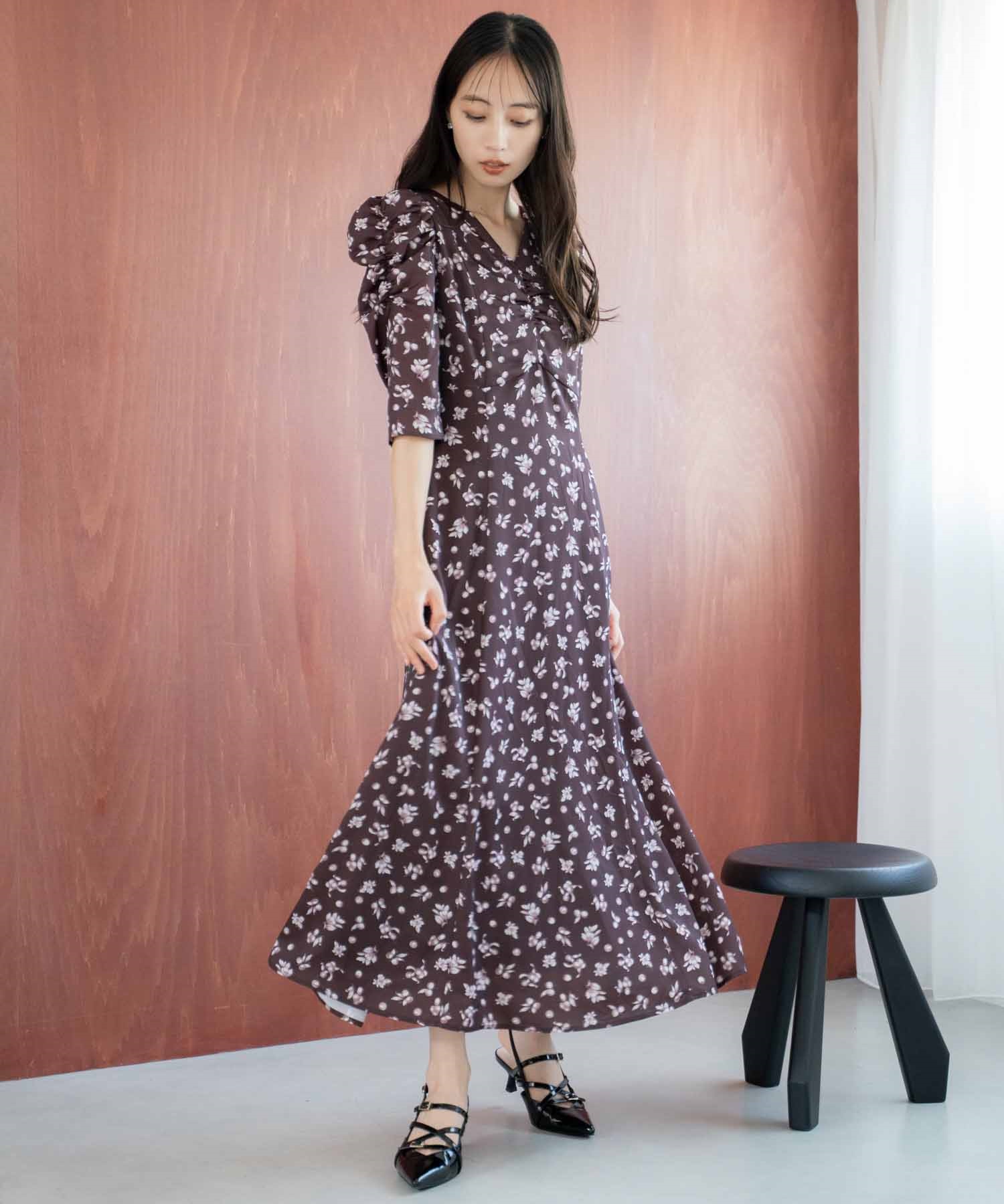 15周年】ベリー柄プリントワンピース | ロングワンピース | NOELA