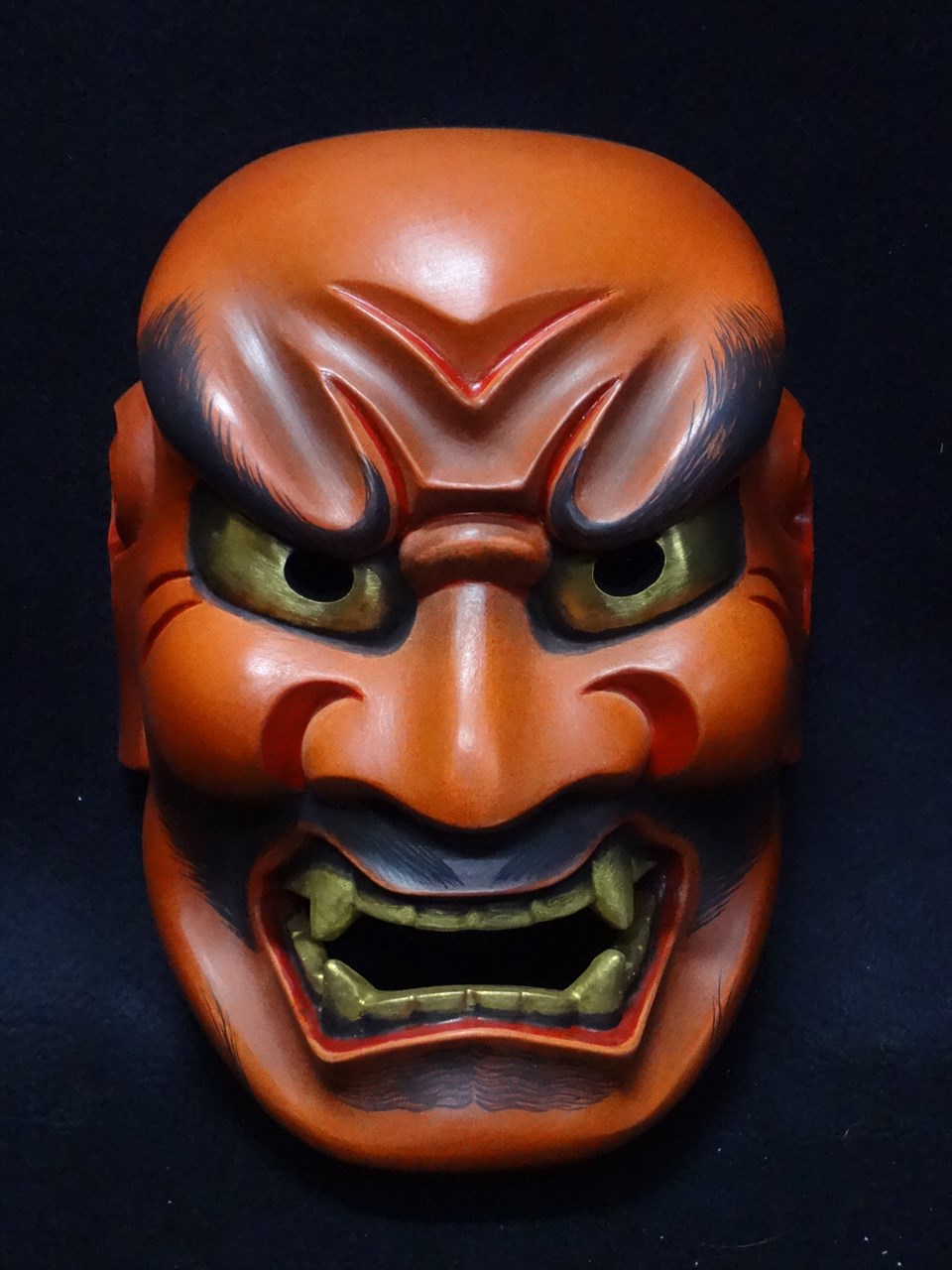 木彫り能面 しか見 能面 顰(しかみ) 木彫り 能面 手彫り 顰 能面 能面