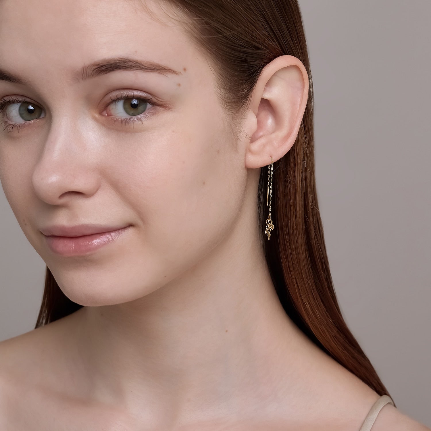 美品！agete ロング アメリカンピアス K10 K10ピアス｜ピアス