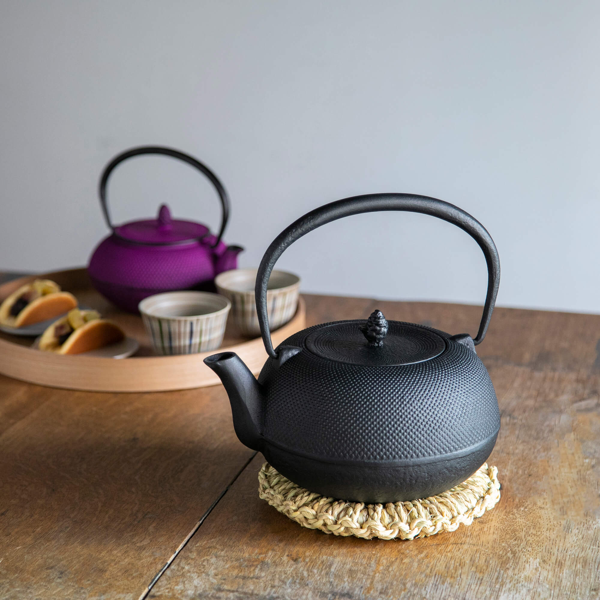 南部鉄器 鉄瓶 アラレ 0.6L/1.0L/1.8L 黒 ｜のレン神楽坂【公式通販