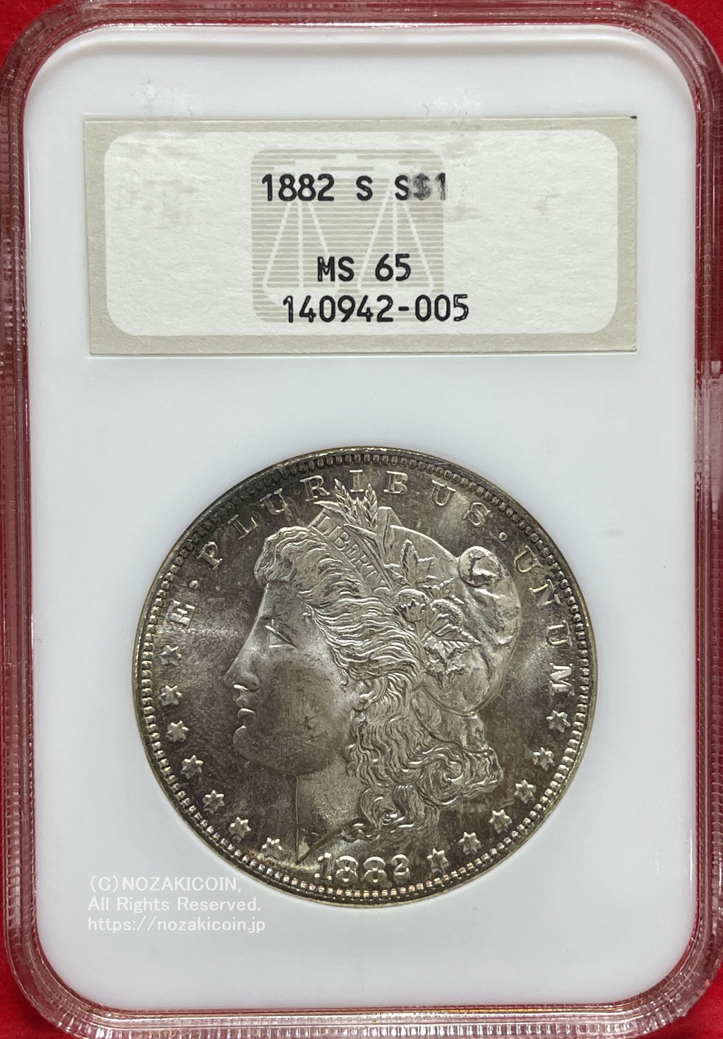 1ドルコイン 1ドル硬貨 1878 アメリカ 1ドル銀貨 1882年S NGC MS65 005 –