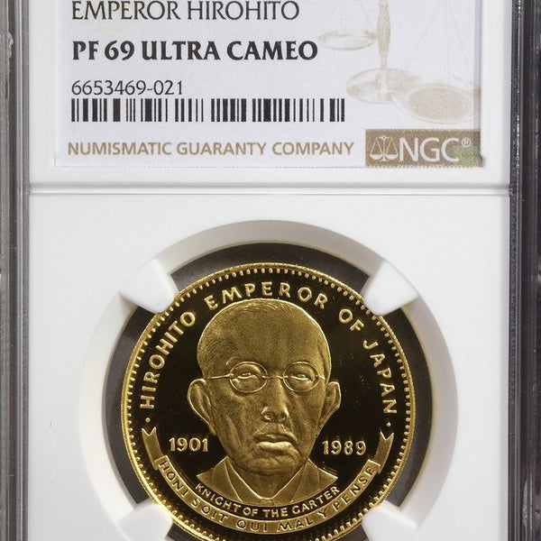 リベリア 250ドル金貨 昭和天皇 1989年 NGC PF69 ULTRA CAMEO – 野崎コイン