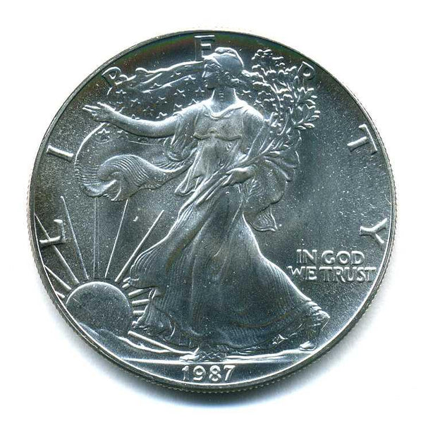 イーグル銀貨 1987年 アメリカ合衆国造幣局発行 1オンス銀貨 純銀31.1g