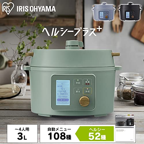 アイリスオーヤマ KPC-MA3-G 電気圧力鍋 ピスタチオグリーン 動作確認