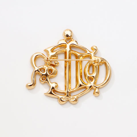 極稀品✨ Dior CD ロゴ ブローチ ラインストーン 大ぶり 希少 刻印