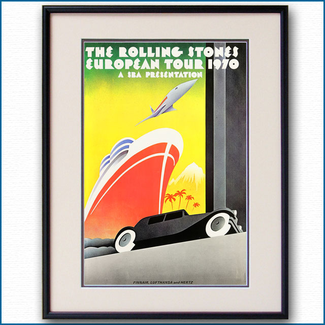 1970年 ローリングストーンズ欧州ツアーのポスター【Maritime Gallery