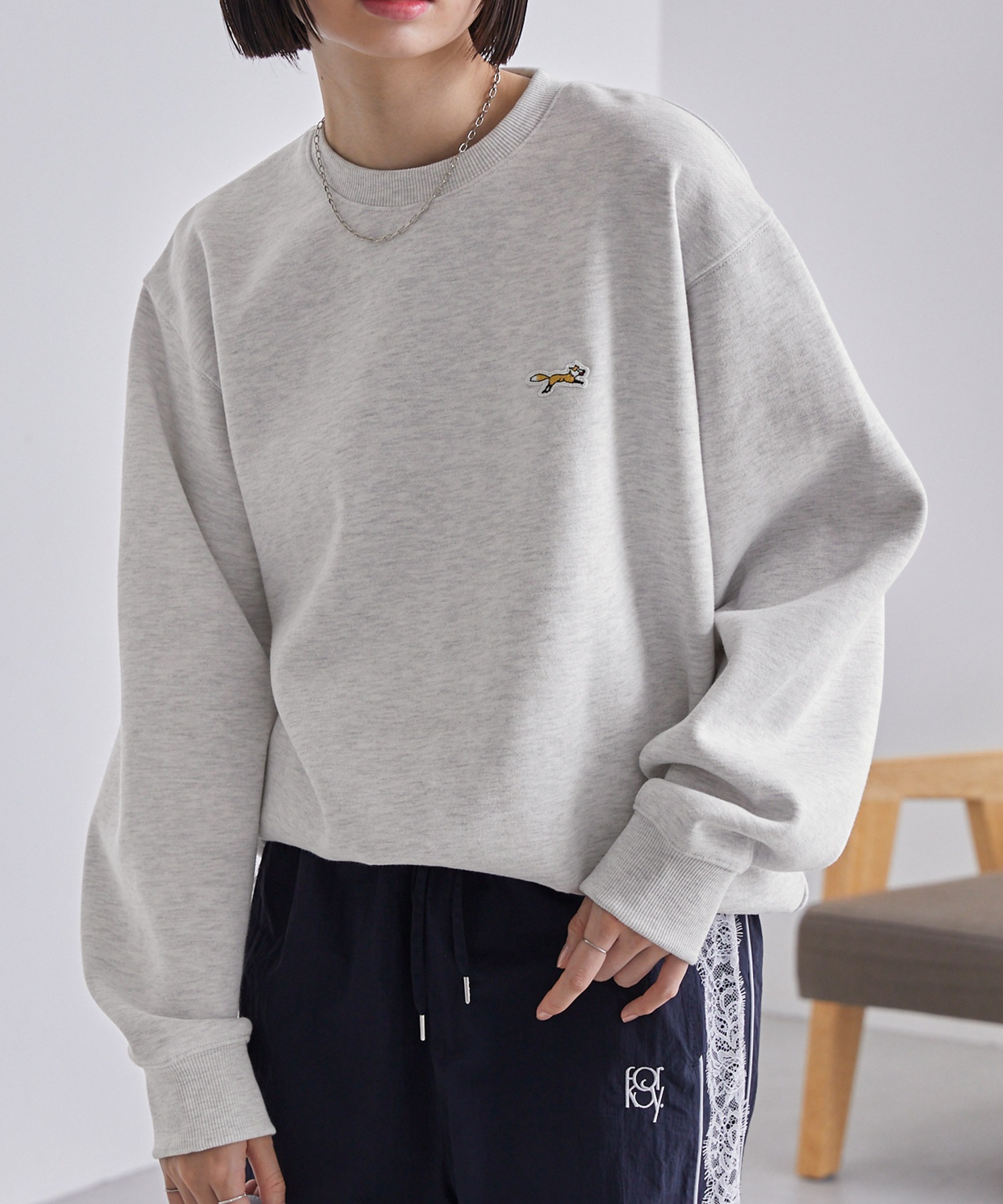 ラッキー35e ニードルス パピヨン ワッペンロゴ ノースリーブ