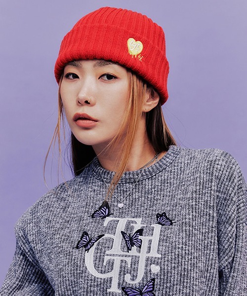 A'GEM/9 × .kom『HONE J X TARGETTO』HONEY HEART BEANIE/ハニーハート