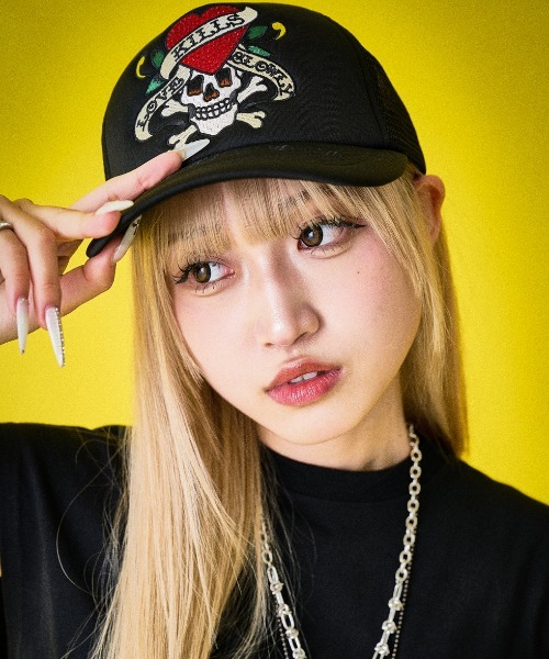 A'GEM/9 × .kom 『A'GEM/9/エージェムナイン』 Ed HardyメッシュCAP A