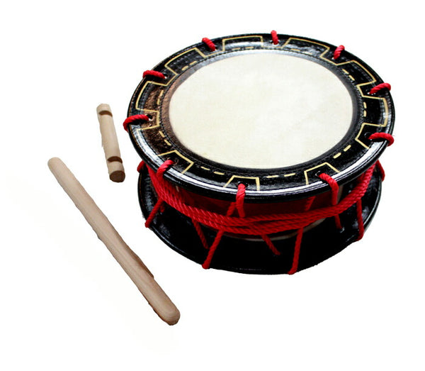 エイサー用締め太鼓(大) 水牛皮 直径30cmバチ1本・くさび(持ち手棒)1個