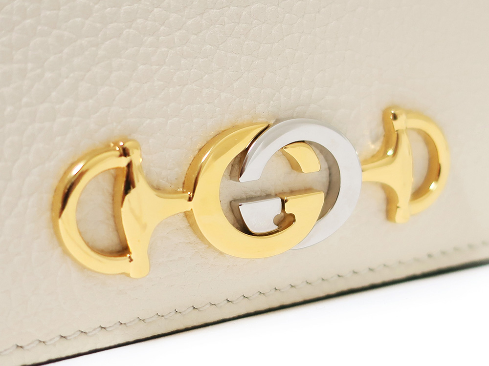 グッチ ズゥミ チェーン付 財布 アイボリー 570660 | 【オオクラヤ