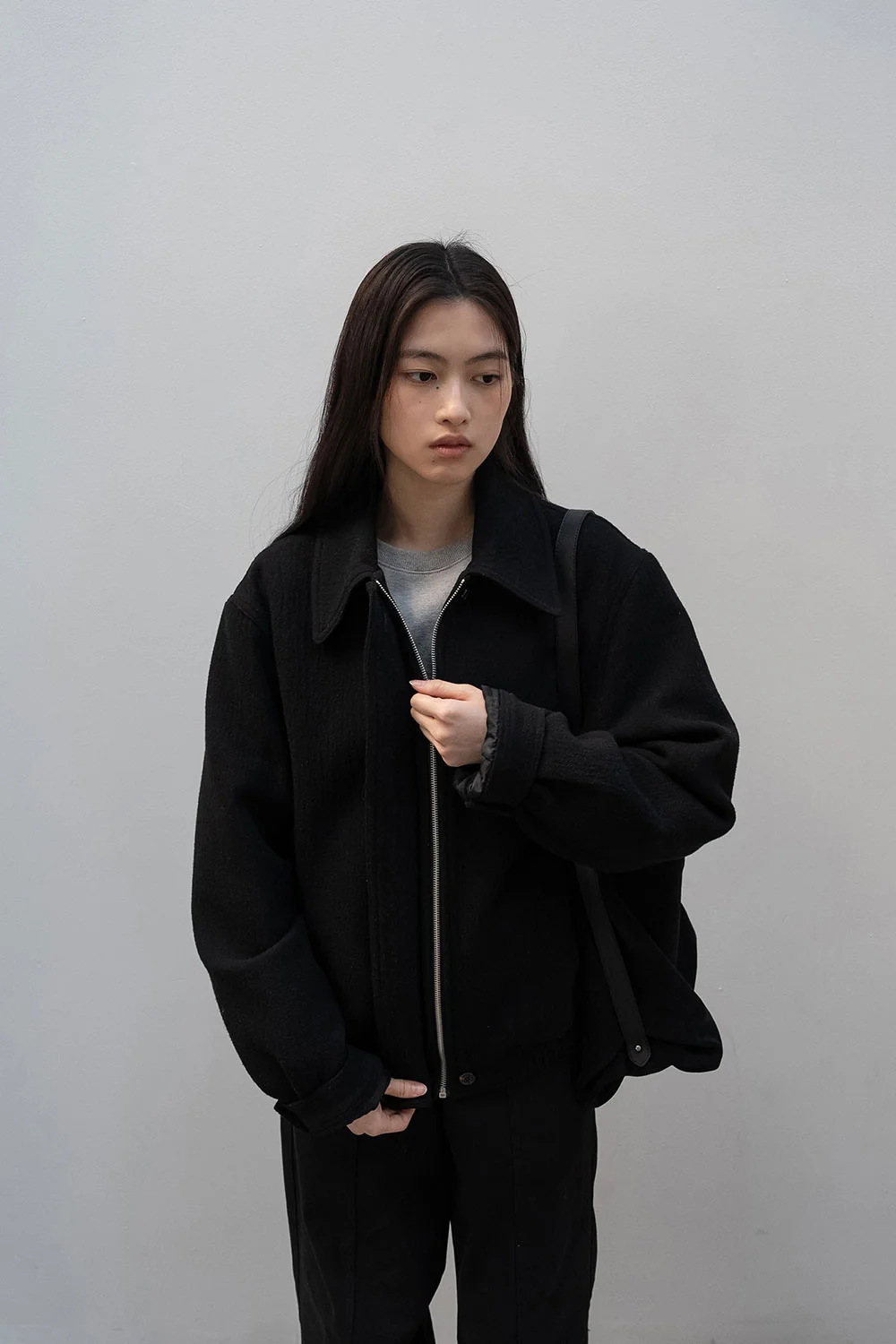 mannish wool blouson | OHOTORO