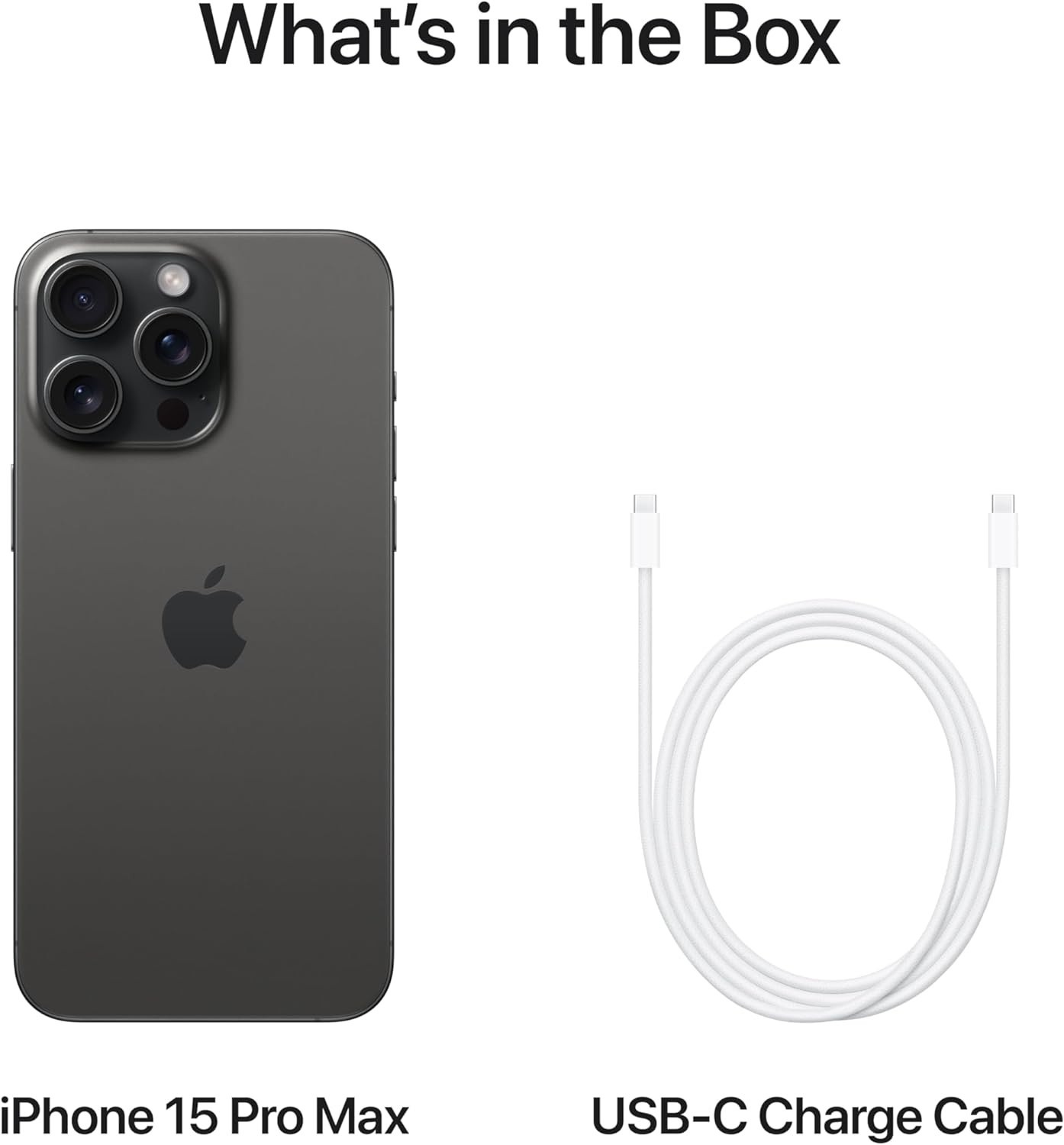 Apple iPhone 15 Pro Max / 256GB / Black Titanium - MU663LL/A (SIM