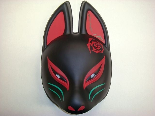 お祭り面・「狐」・木彫品 祭り面・「悪狐」・木彫品 - メルカリ 狐面