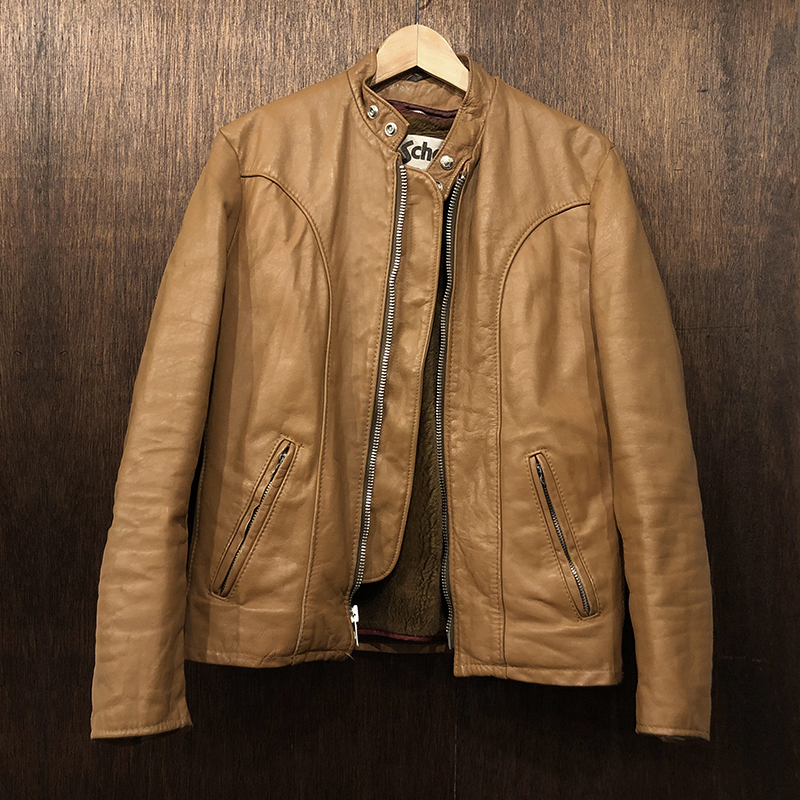 Schott Single Riders Jacket Camel 38（ショット シングル ライダース