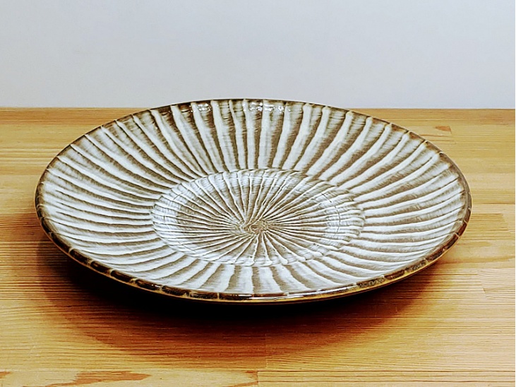 8寸皿 刷毛目｜小皿・大皿｜おんた家｜小鹿田焼の器、お皿、丼