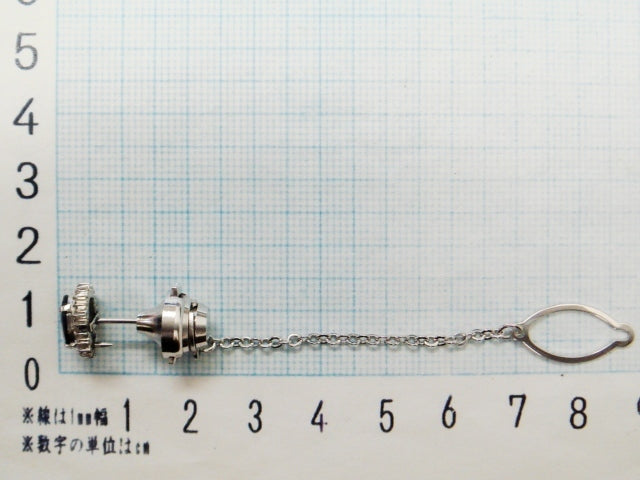 豪華!!プラチナ☆大粒天然サファイヤ&天然ダイヤモンド ピンブローチ