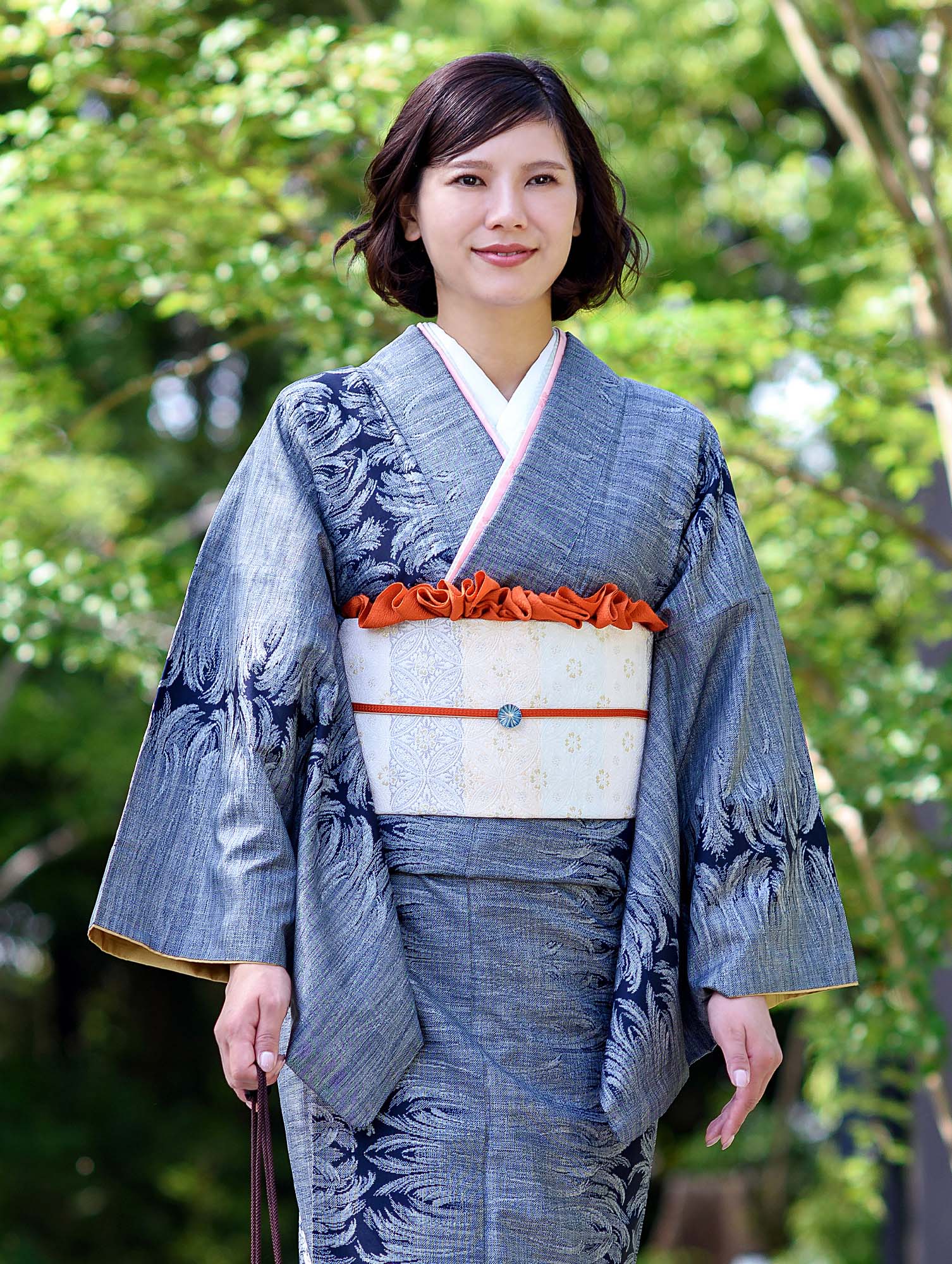 Misaobaa 珍品 大島紬 振袖 モダン 染め Misaobaa 珍品 大島紬 振袖