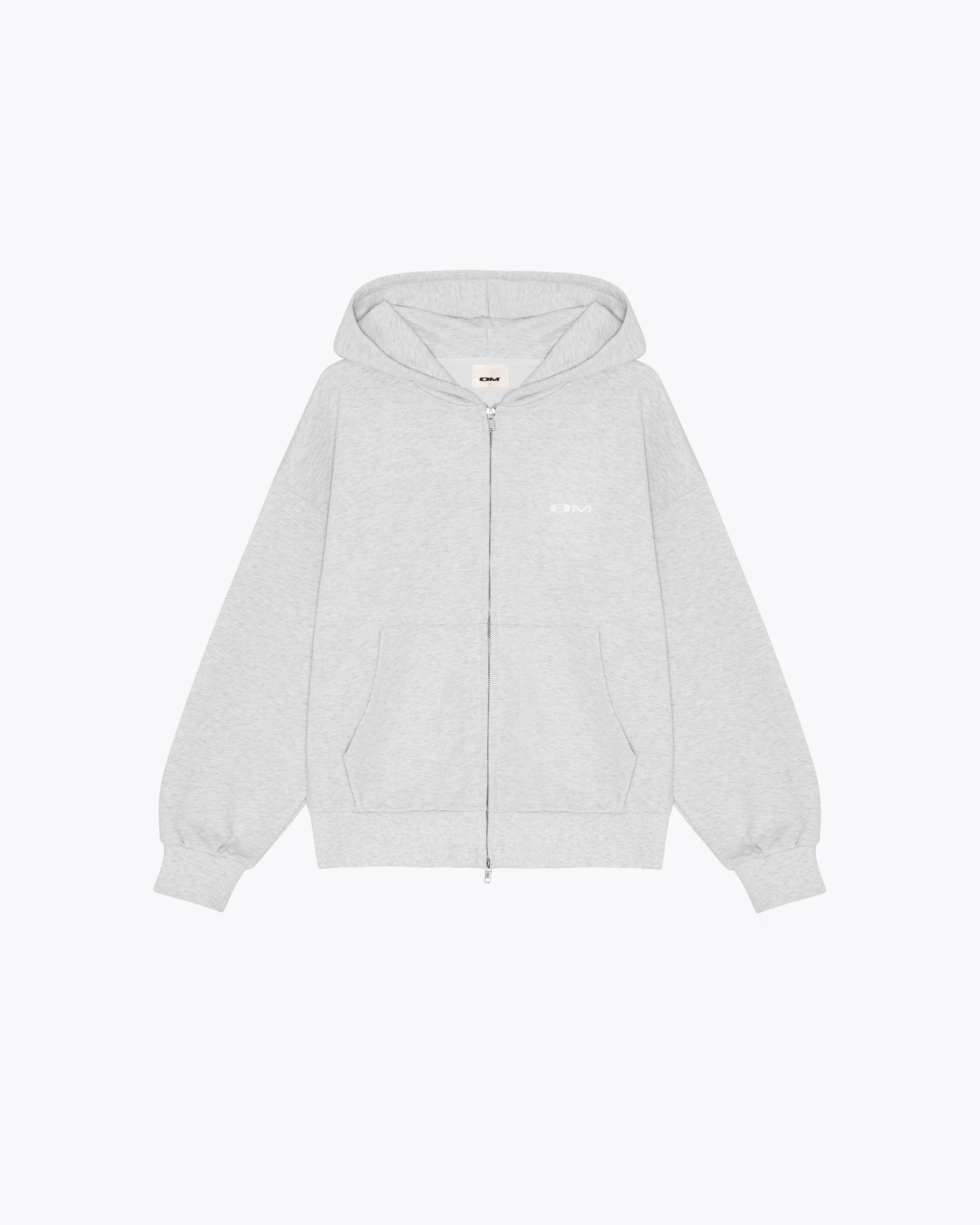 OM Zip-up Hoodie - Light Grey Melange – Ora Mora