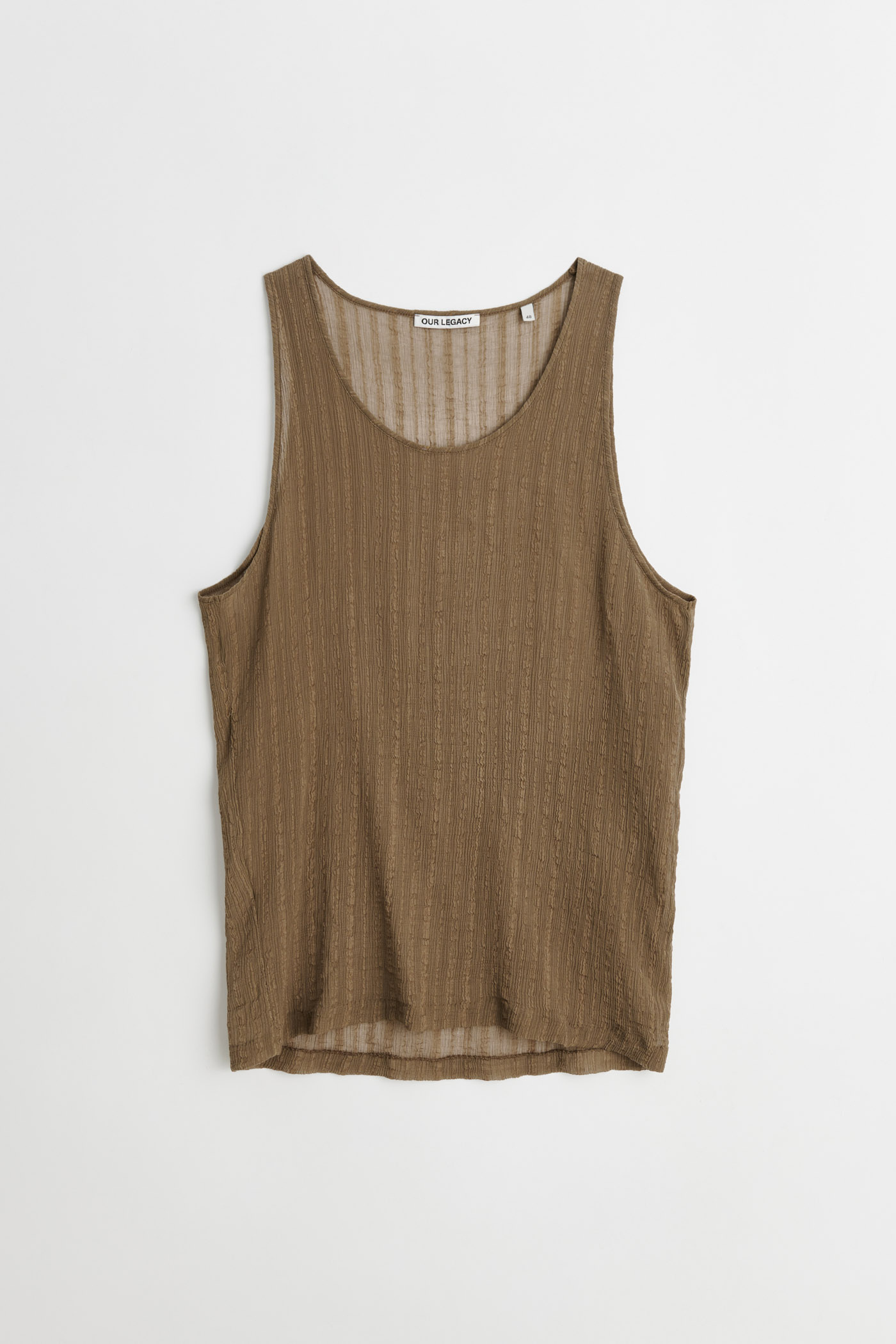 Our Legacy - Singlet Olive Ruffle Silk | Our Legacy
