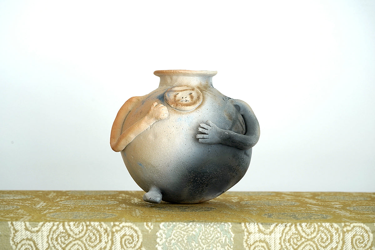 人間国宝級◇蔵から凄い龍が舞う壺が出てきた、壺、花瓶、花道具