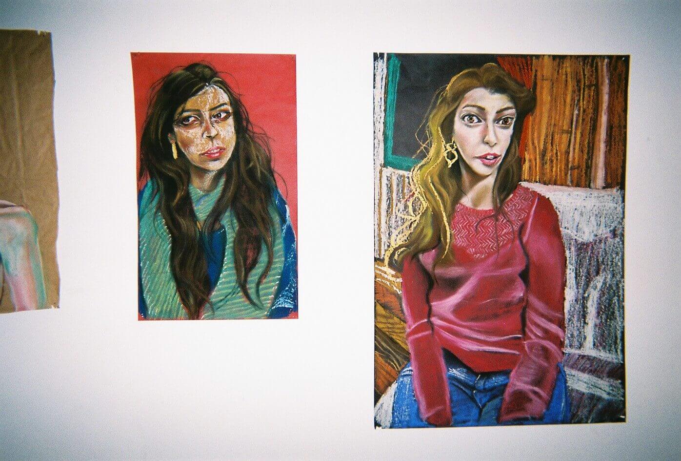 なかがわ寛奈 油彩画 「目は口ほどに」 なかがわ寛奈 油彩画 「目は口