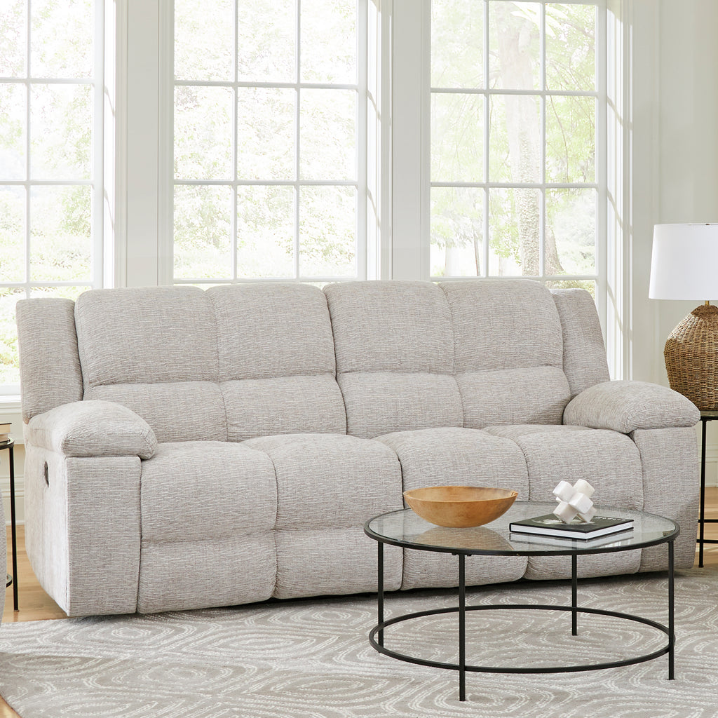 BUSTER - OPAL TAUPE Manual Dual Reclining Sofa - Parker House