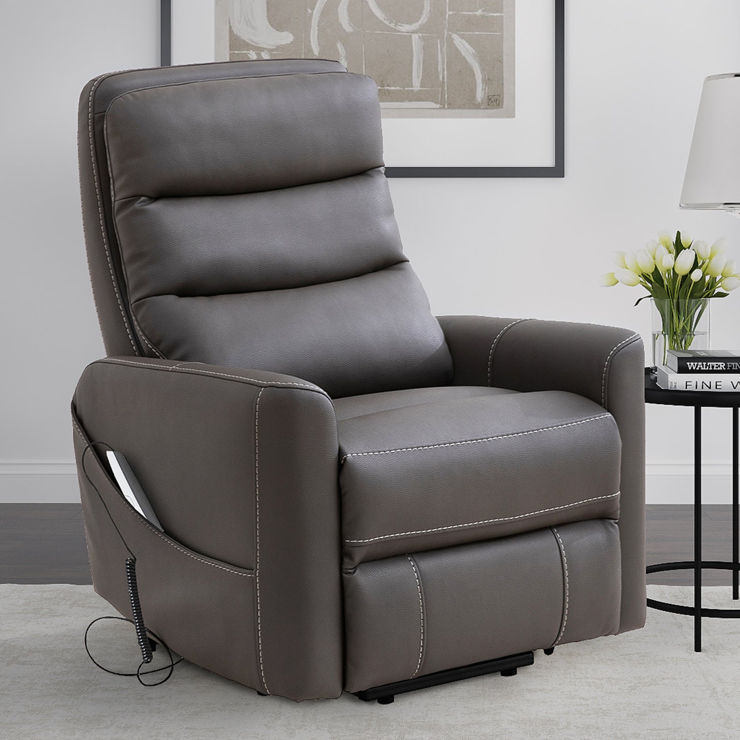 HERCULES - HAZE Power Lift Recliner with Articulating Headrest