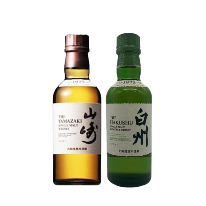 4本セット サントリーシングルモルトウイスキー 白州 180ml瓶
