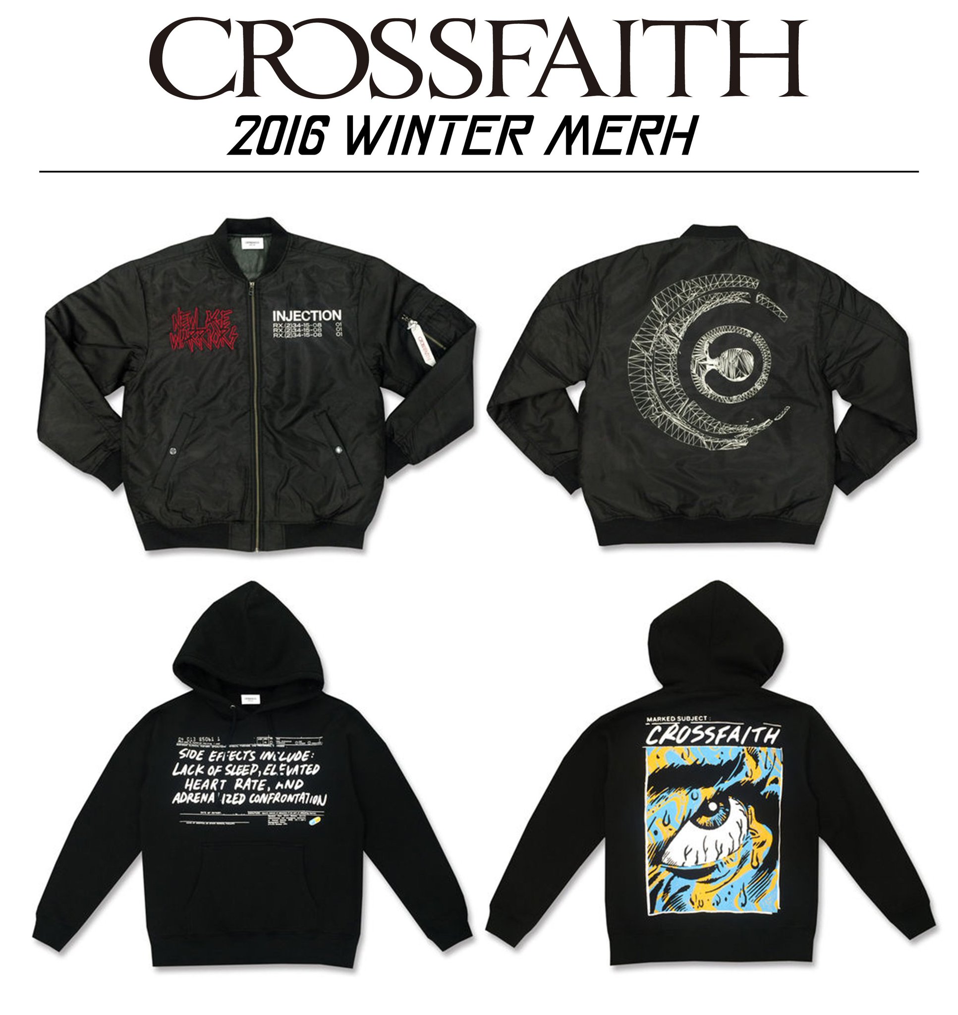 Crossfaith 2016 WINTER MERCH MA-1ジャケット Crossfaith 2016 Winter