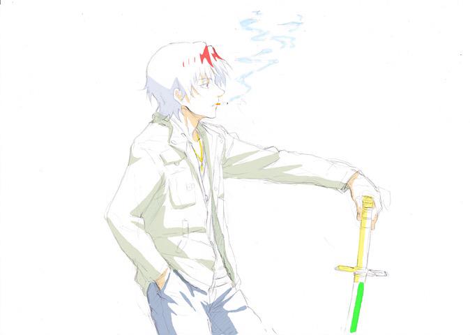 終わりのセラフ 門脇聡 直筆イラスト色紙 終わりのセラフ 門脇聡 直筆