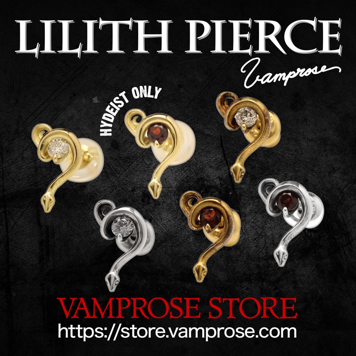 vamprose HYDE LILITH PIERCE K18GD ガーネット HYDE LILITH PIERCE