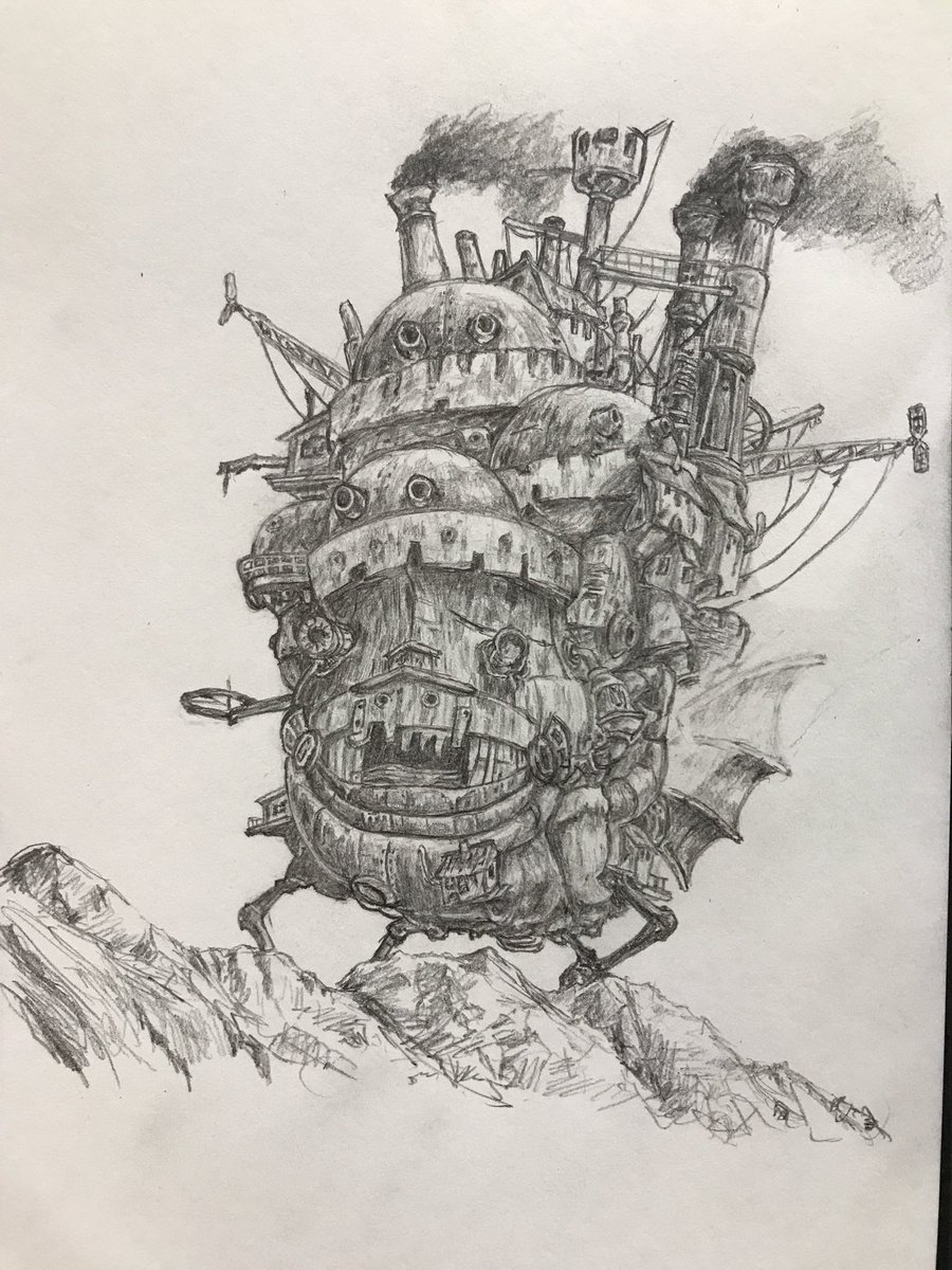ハウルの動く城、完成しました。 #illustration #drawing #art