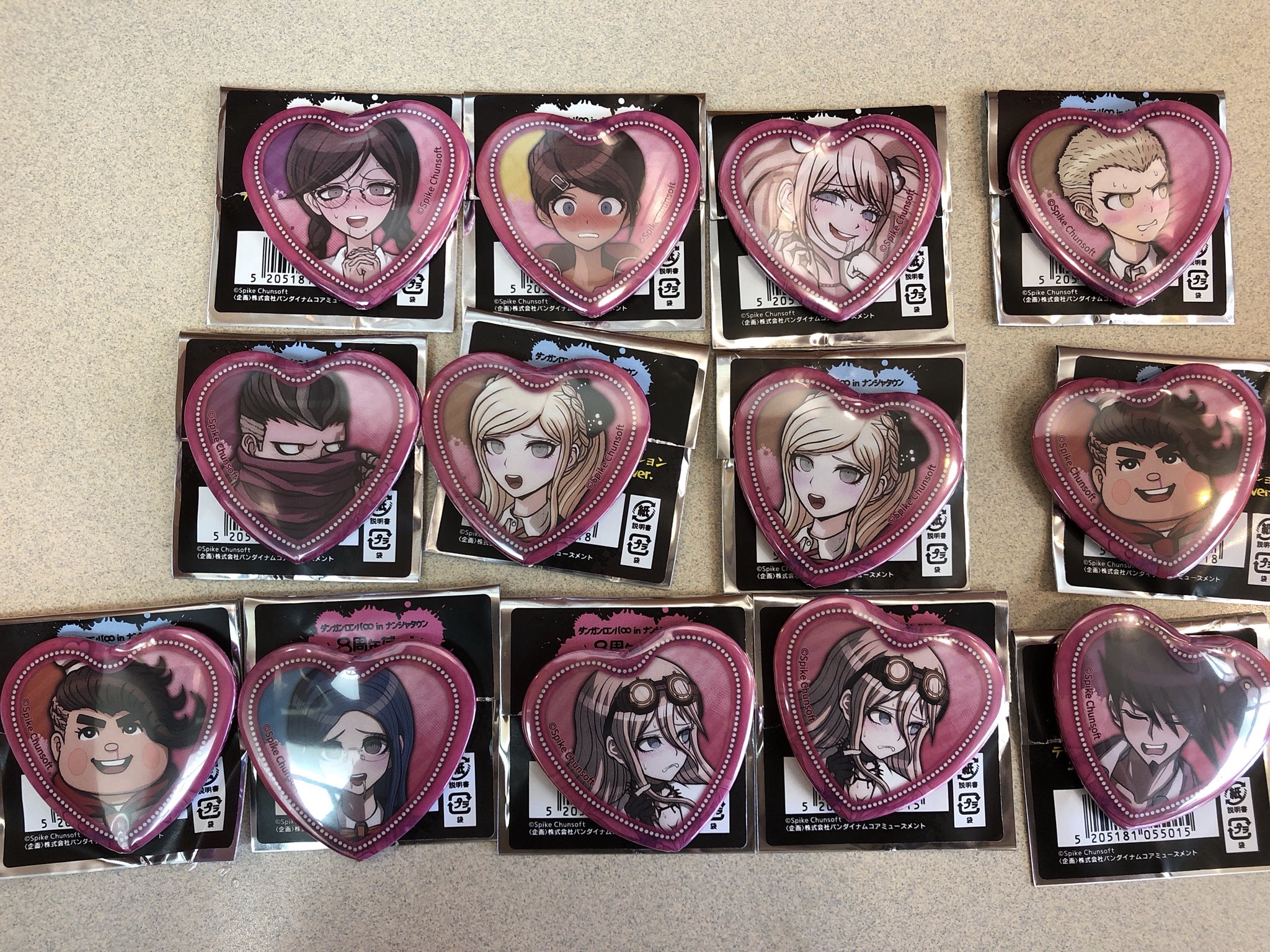 ダンガンロンパ V3 10周年 ナンジャタウン 照れ顔 ハート缶バッジ 最原