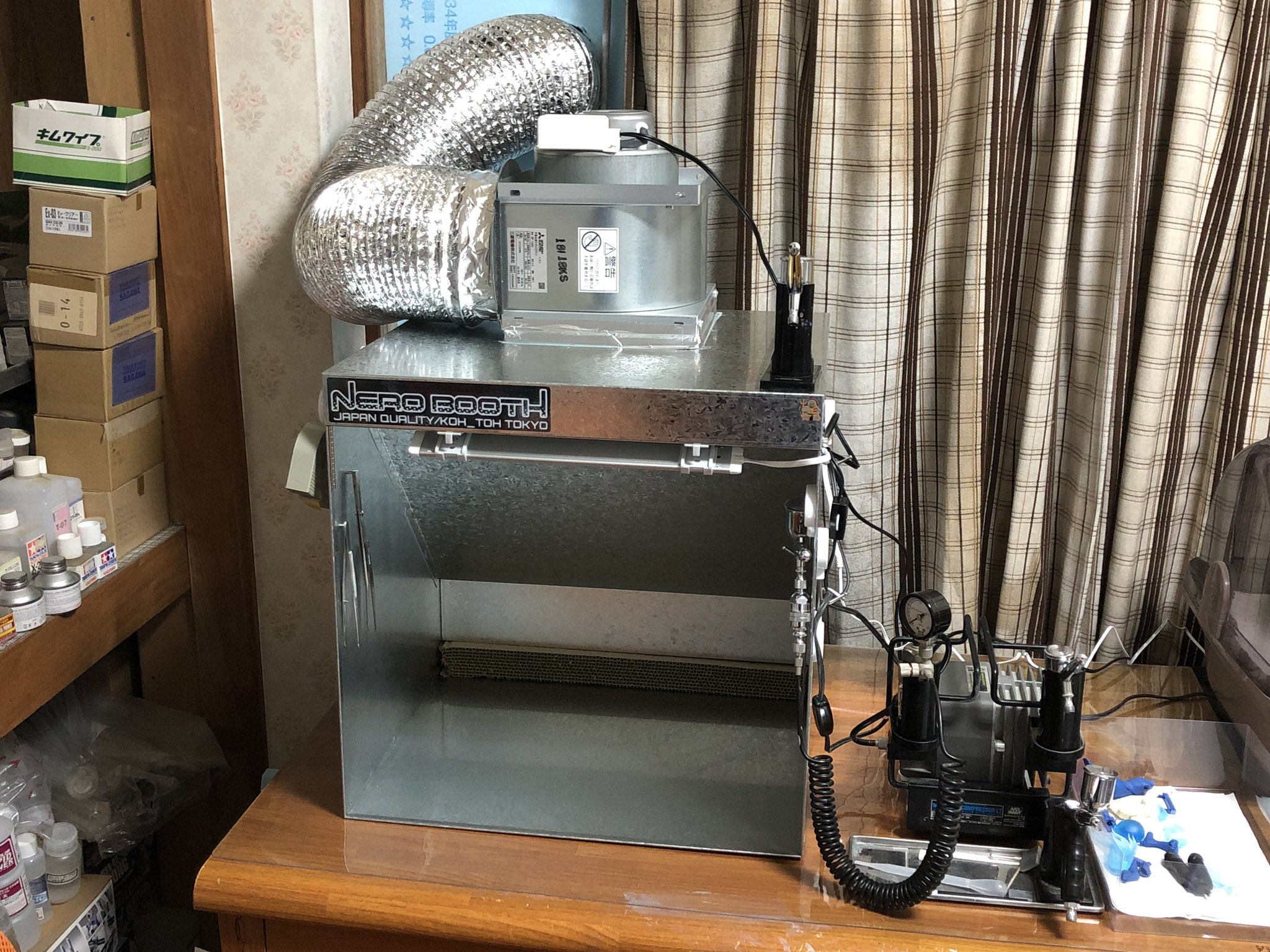ネロブース mini ガットワークス エアブラシ 用 塗装ブース ネロブース