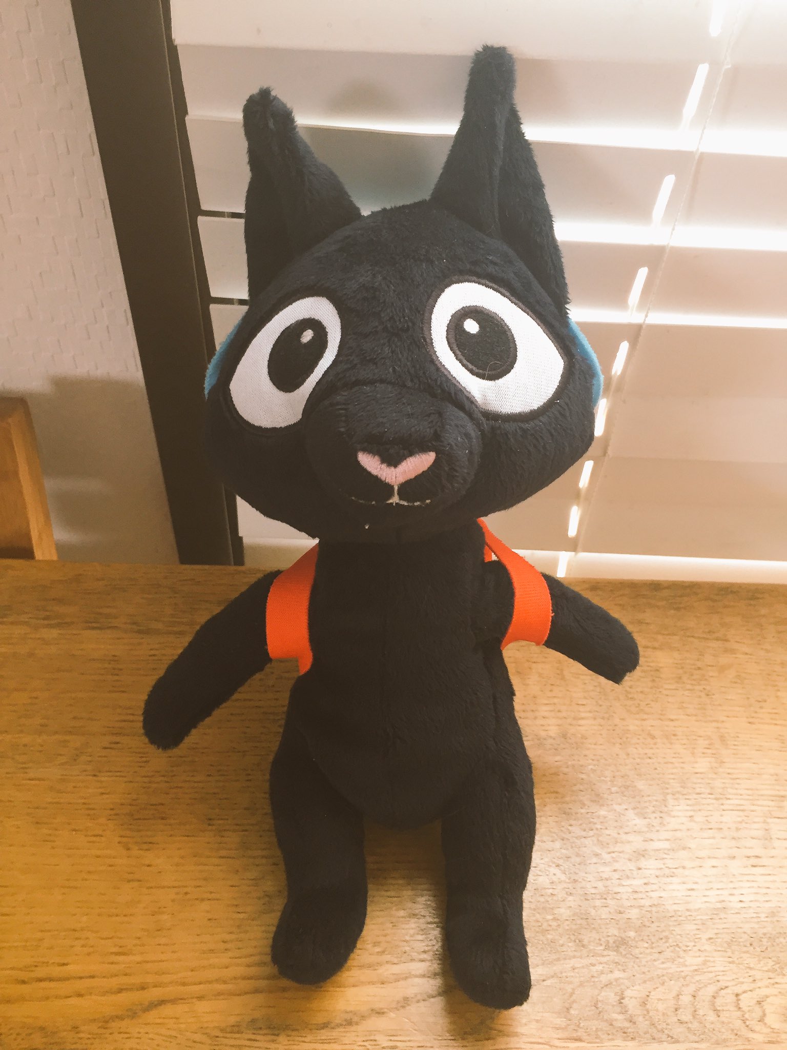 IKEA イケア ラッチョ 黒猫 ぬいぐるみ 青いゴーグル付き IKEA イケア