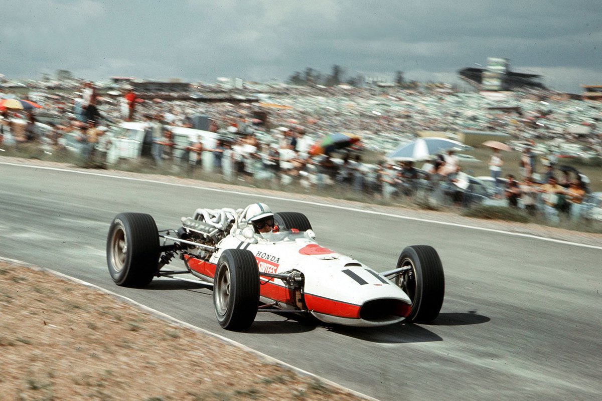 HondaHistory: Motorsport #legend John Surtees drives the RA273 to