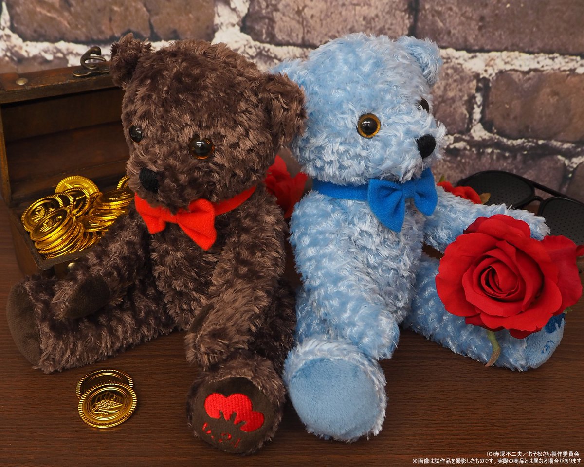 美品 おそ松さん テディベア 全セット 缶バッヂ ポスカ付き くま松さん