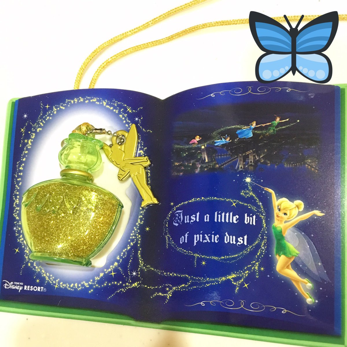 娘はティンカーベルが大好きで、ディズニーランドで「妖精の粉」やっと
